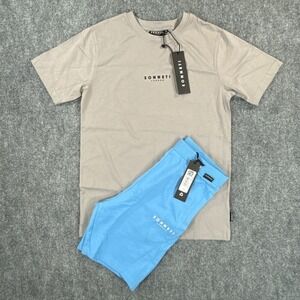 Sonneti London Boys XL 13-15 Years Core T Shirt French Terry Shorts 2PC Set NWT